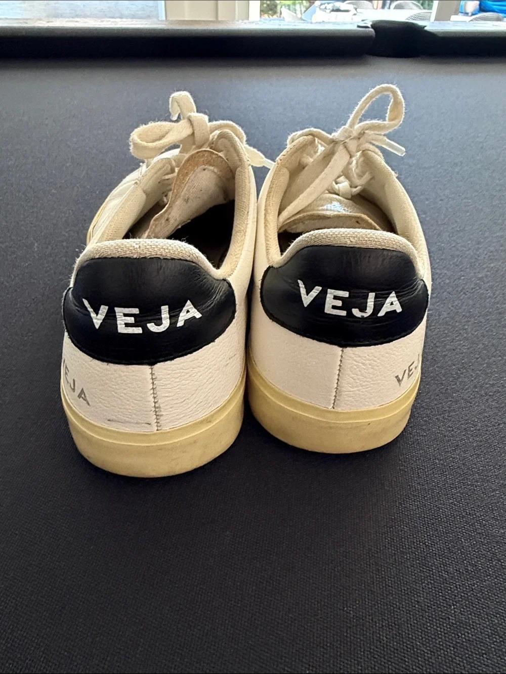Veja Espalar Leather Sneakers with Black V Detail